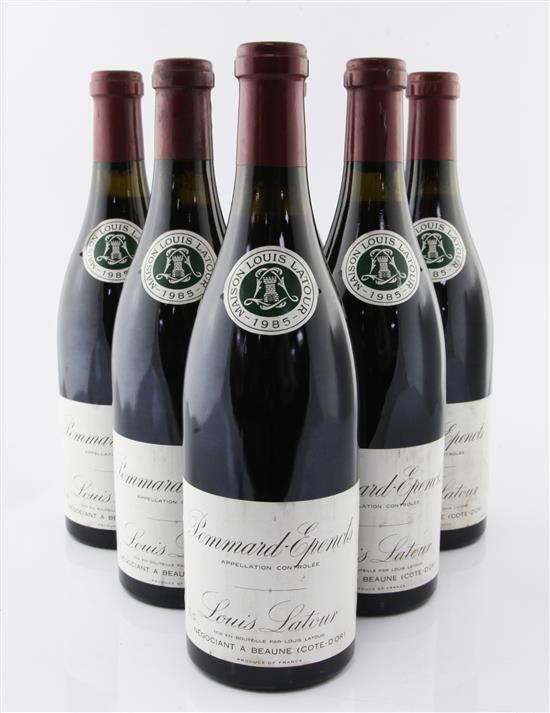 Six bottles of Louis Latour 1er Cru Pommard-Epenots 1985,